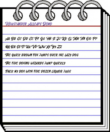 Houstander Allcaps Demo Regular animated font preview