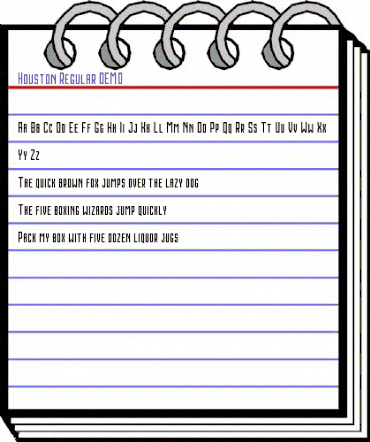 Houston Regular animated font preview