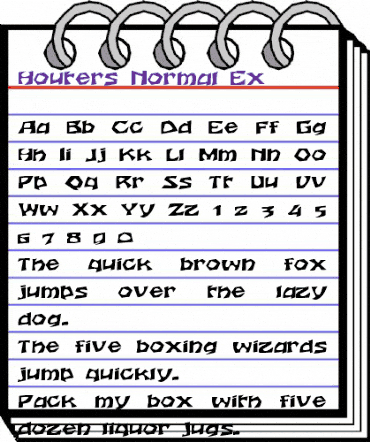 Houters-Normal Ex Regular animated font preview