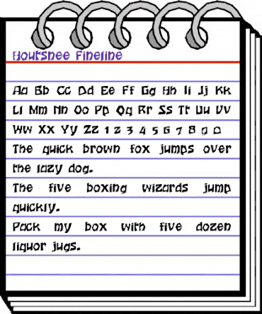 Houtsnee Fineline Regular animated font preview