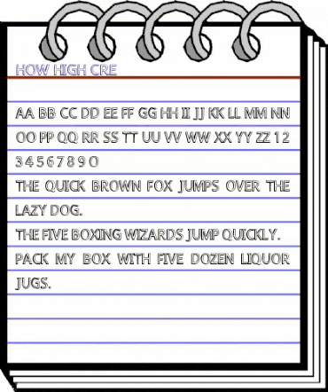 how high cre Regular animated font preview