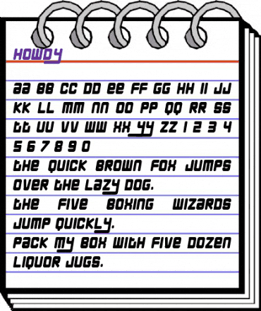 Howdy Regular animated font preview