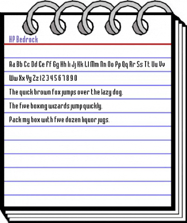 HP-Bedrock Regular animated font preview