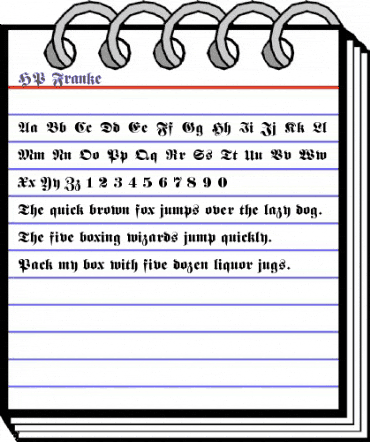 HP-Franke Regular animated font preview
