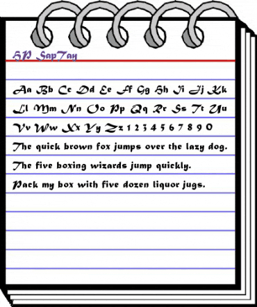HP-SapTay Regular animated font preview