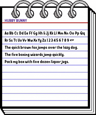 HUBBY BUNNY Regular animated font preview