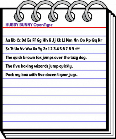 HUBBY BUNNY Regular animated font preview