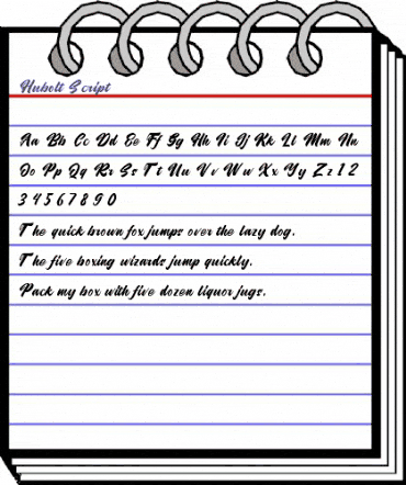 Hubolt Script animated font preview