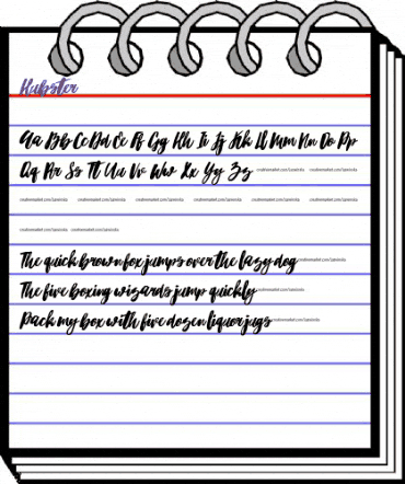 Hubster Regular animated font preview