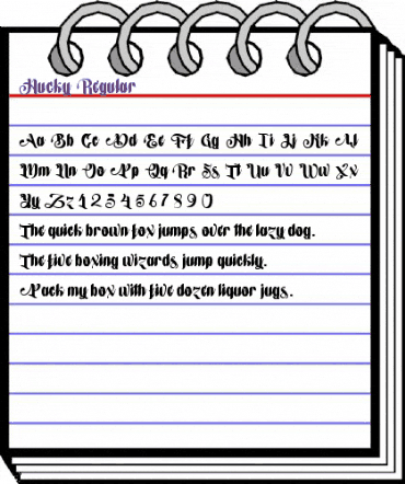 Hucky Regular animated font preview