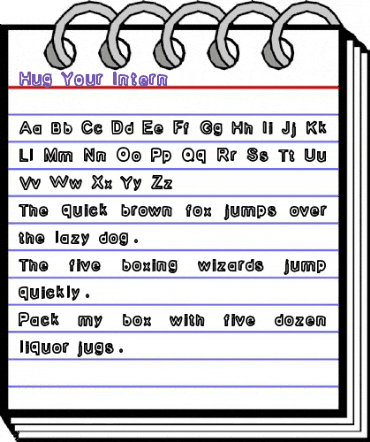 Hug Your Intern 1 animated font preview