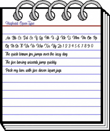 Hugheid Regular animated font preview