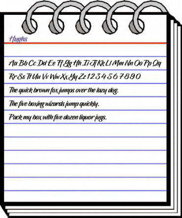 Hughs Regular animated font preview