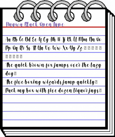 Hugwa Black animated font preview