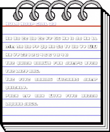 Hula Hoop Girl 3D Regular animated font preview