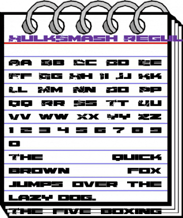 HulkSmash Regular animated font preview