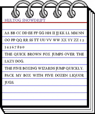 Hultog Snowdrift Regular animated font preview