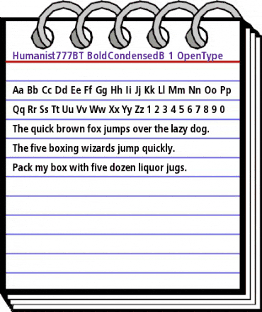 Humanist 777 Bold Condensed animated font preview Humanist 777 Bold Condensed animated font preview