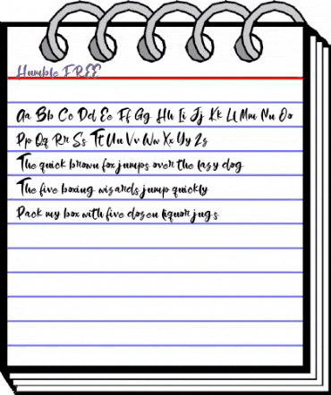 Humble FREE Regular animated font preview