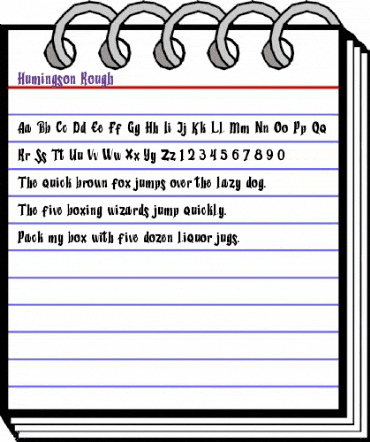 Humingson Rough animated font preview Humingson Rough animated font preview