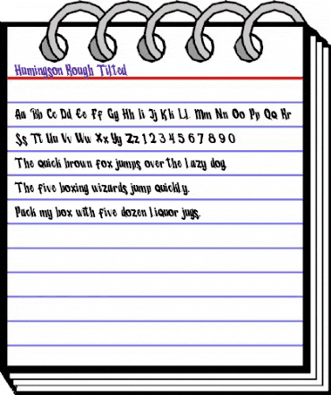 Humingson Rough Tilted animated font preview Humingson Rough Tilted animated font preview