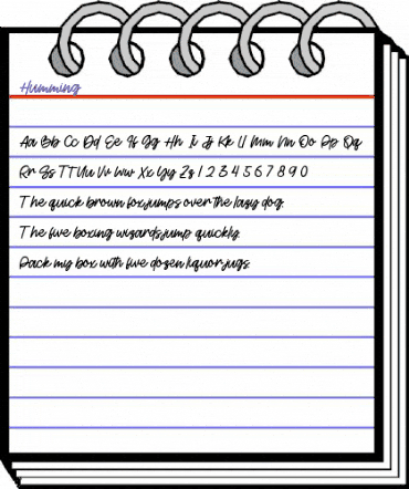 Humming Regular animated font preview