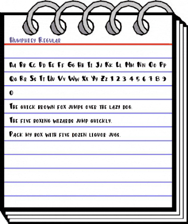 Humphrey Regular animated font preview