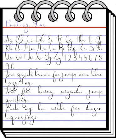 Hunting Star Regular animated font preview