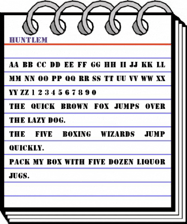 Huntlem Regular animated font preview