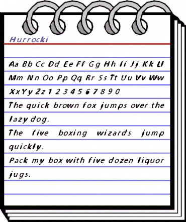 Hurrocki Regular animated font preview