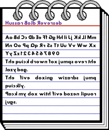 Hussar BdReversed animated font preview