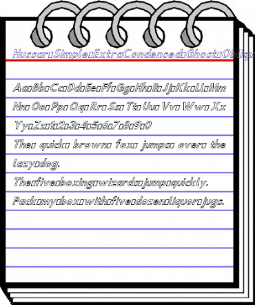 Hussar Simple ExtConGhoObl3 animated font preview