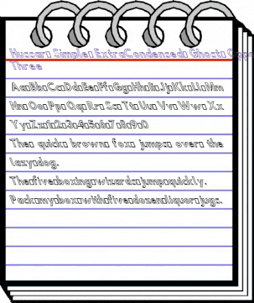 Hussar Simple ExtConGhoOpObl3 animated font preview