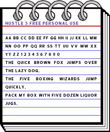 hustle 5 Regular animated font preview