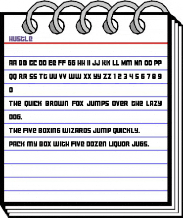 Hustle Regular animated font preview