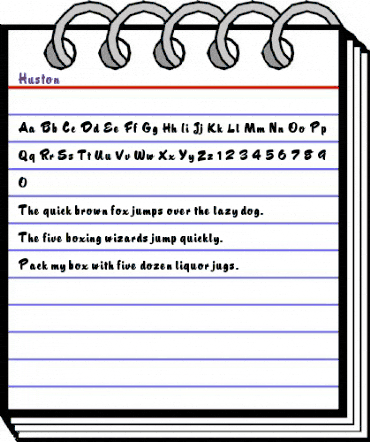 Huston Regular animated font preview