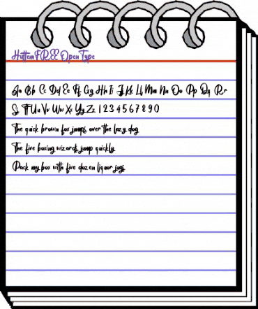 Huttem FREE Regular animated font preview