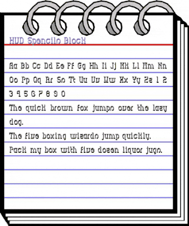 HVD Spencils Block animated font preview