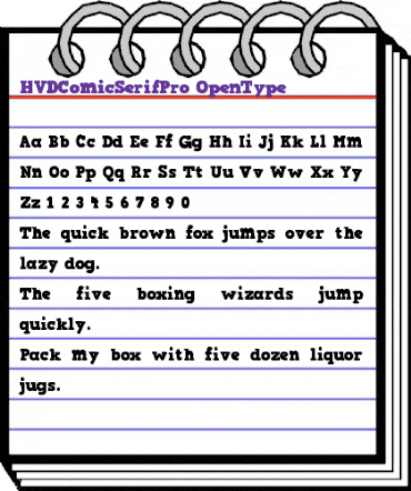 HVD Comic Serif Pro Regular animated font preview