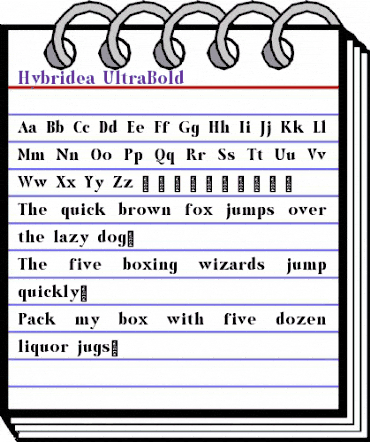 Hybridea UltraBold animated font preview