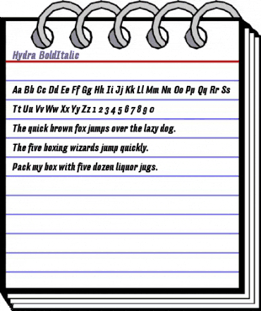 Hydra-BoldItalic Regular animated font preview Hydra-BoldItalic Regular animated font preview