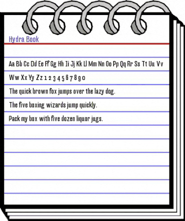 Hydra-Book Regular animated font preview