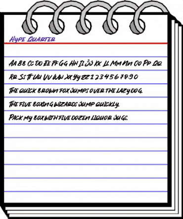 Hype Quarter Regular animated font preview