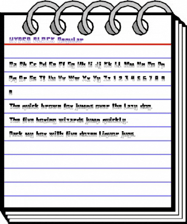 HYPER BLOCK Regular animated font preview