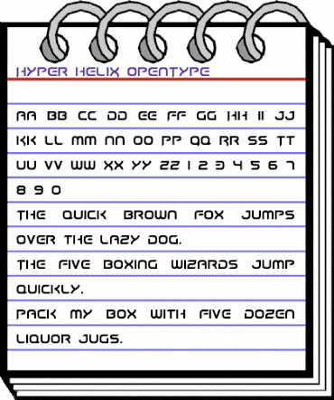 Hyper heliX Regular animated font preview