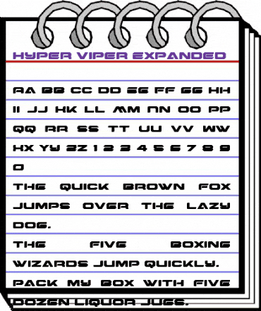 Hyper Viper Expanded Expanded animated font preview Hyper Viper Expanded Expanded animated font preview