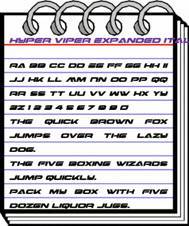 Hyper Viper Expanded Italic Expanded Italic animated font preview Hyper Viper Expanded Italic Expanded Italic animated font preview