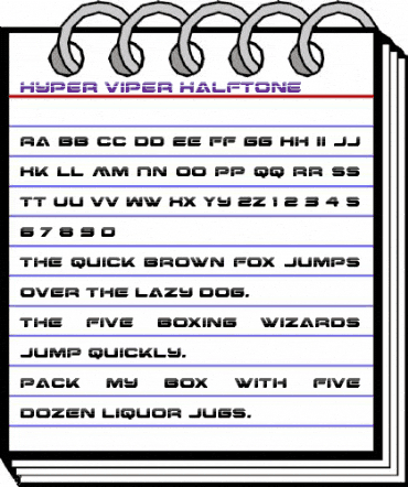 Hyper Viper Halftone Regular animated font preview