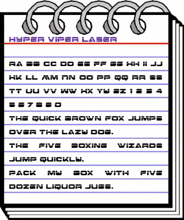 Hyper Viper Laser Regular animated font preview