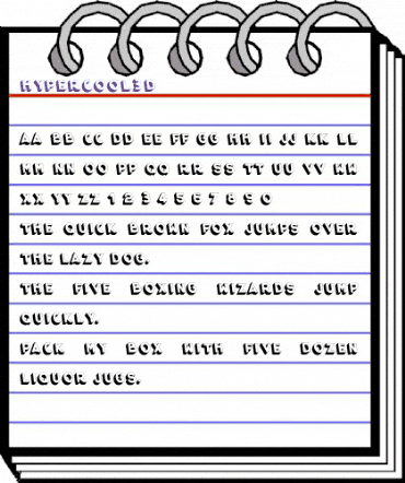 HyperCool3D Regular animated font preview